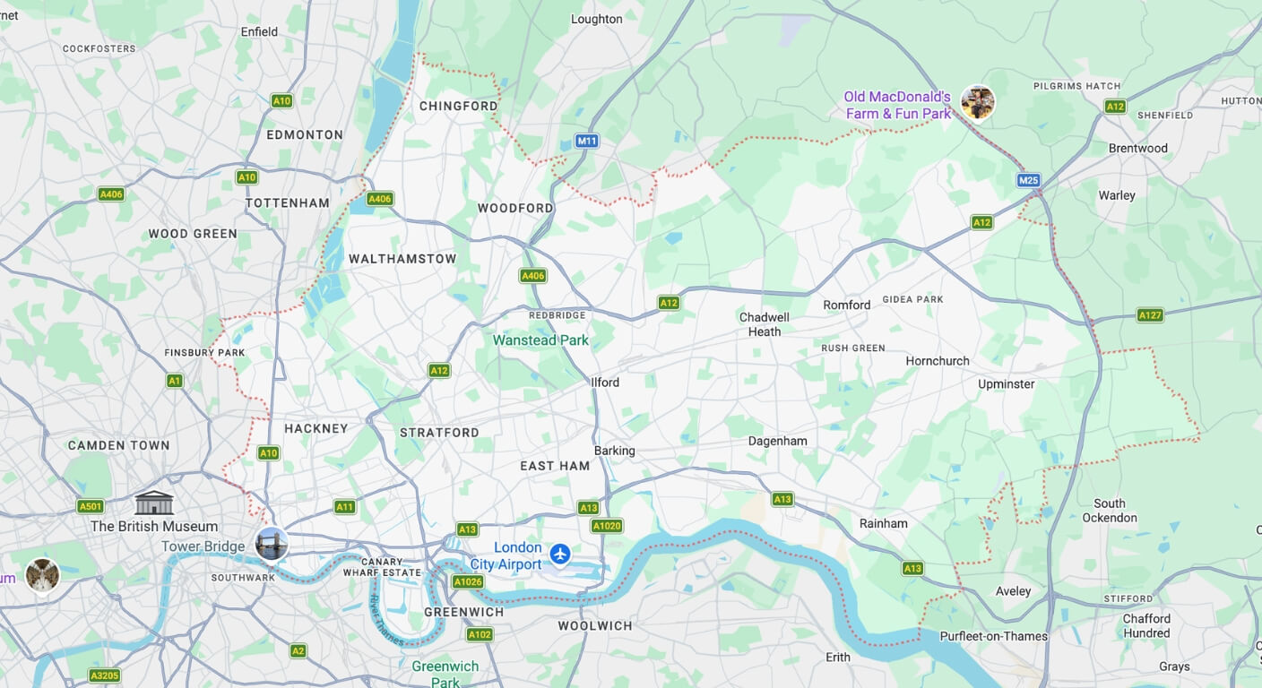 ShinyNest Service Area - East London